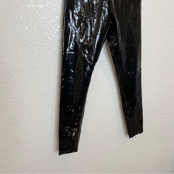 Commando Perfect Control Shine Patent Leather High Rise Leggings Size Small Blk - Picture 3 of 9